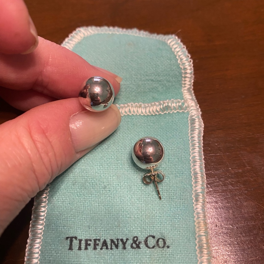 Tiffany Hardware Sterling Silver Ball Stud Earrings